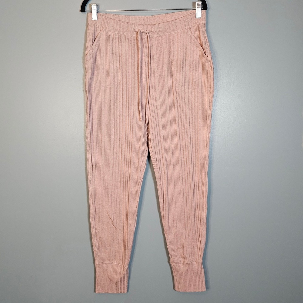 Gilly Hicks Abercrombie Cozy High Waisted Ribbed Lounge Joggers Women's Size M